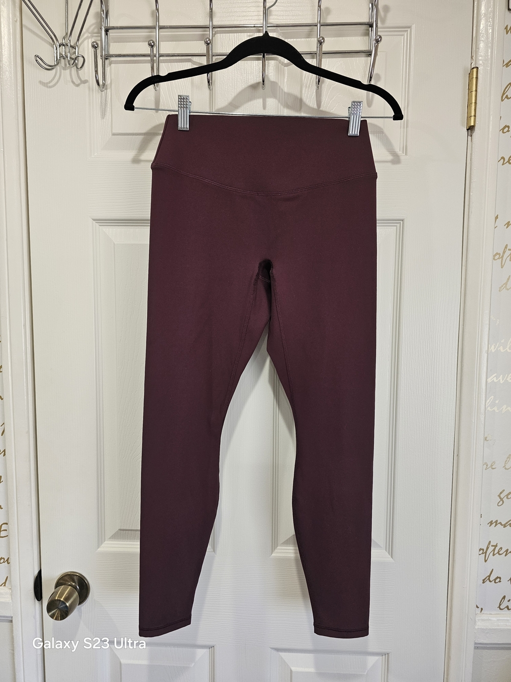 Fabletics PureLuxe High-Waist Maroon Leggings Small Short - Picture 2 of 13